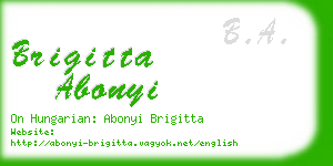 brigitta abonyi business card